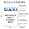 Signmission Hazardous Waste Storage Area OSHA Notice Sign, Aluminum, 18in W x 24in L, 2PK OS-2PACK-NS-A-1824-V-13347 - alternate 5